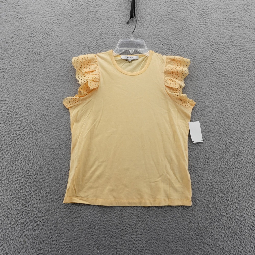 Joes Jeans Women Apricot Sherbet Eyelet Flutter Sleeve Top Small NEW
